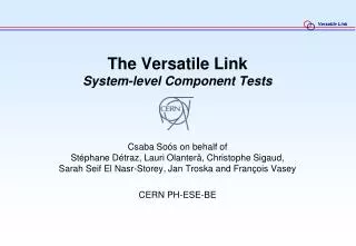 The Versatile Link System-level Component Tests