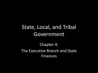 State, Local, and Tribal Government