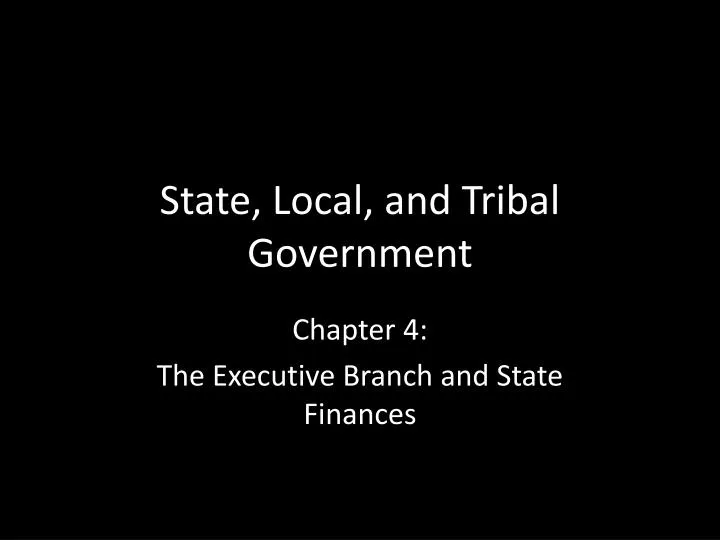state local and tribal government