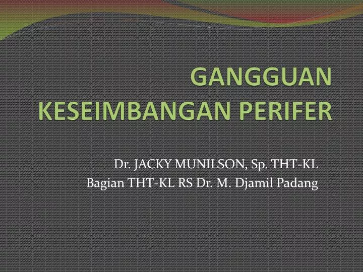 gangguan keseimbangan perifer