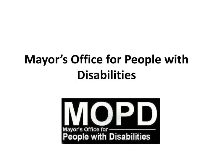 mayor s office for people with disabilities