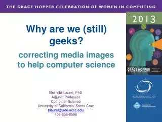 why are we still geeks correcting media images to help computer science