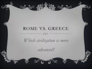 rome vs greece