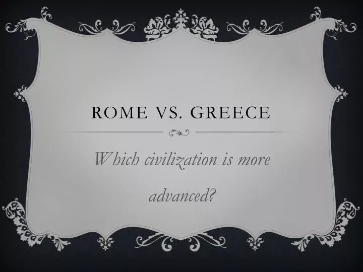 rome vs greece