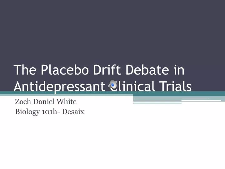the placebo drift debate in antidepressant clinical trials