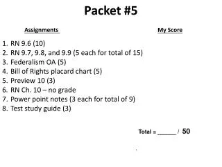 Packet #5