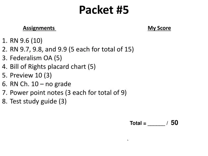 packet 5