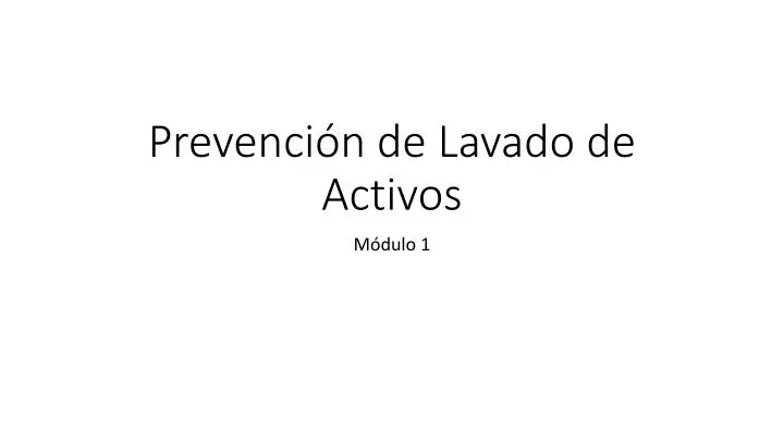 prevenci n de lavado de activos