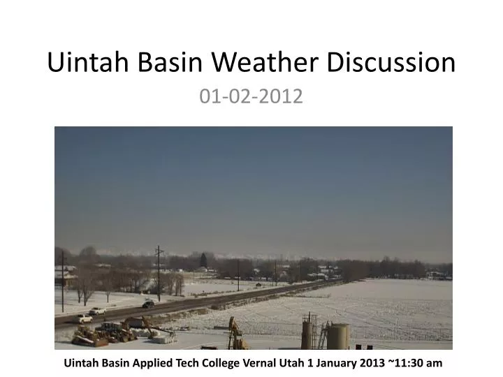 uintah basin weather discussion