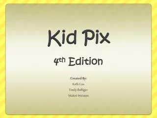 Kid Pix 4 th Edition