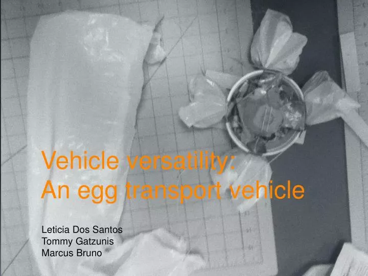 vehicle versatility an egg transport vehicle
