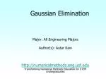 Gaussian Elimination - slide 1
