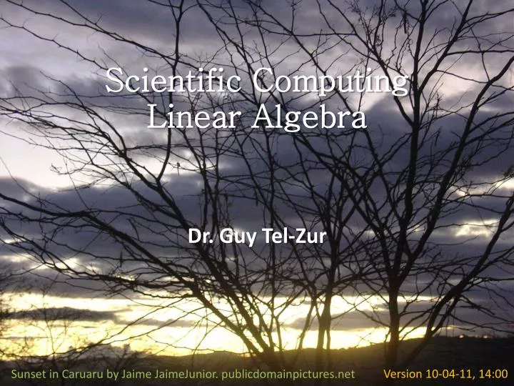 scientific computing linear algebra