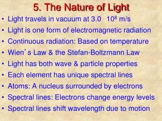 5. The Nature of Light