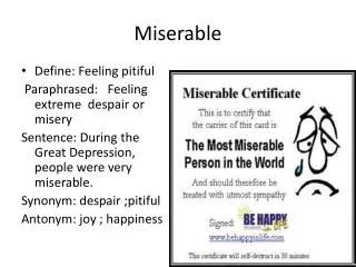 Miserable