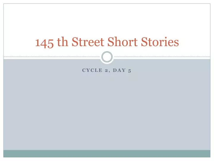 145 th street short stories