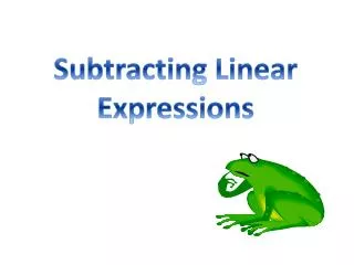 Subtracting Linear Expressions