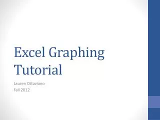 Excel Graphing Tutorial