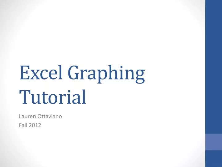 excel graphing tutorial