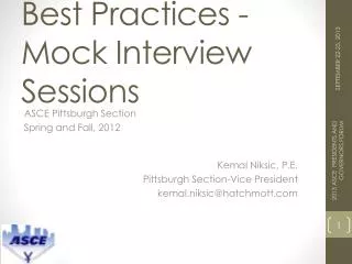 Best Practices - Mock Interview Sessions