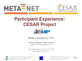 Participant Experience: CESAR Project
