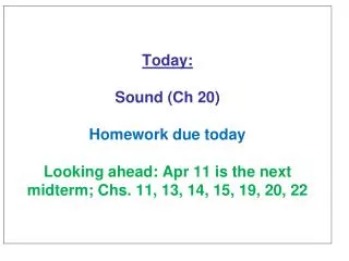 Preliminaries What is the origin of sound?