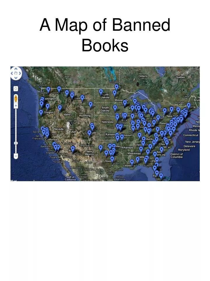 a map of banned books