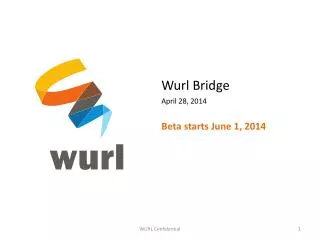 Wurl Bridge April 28, 2014 Beta starts June 1, 2014