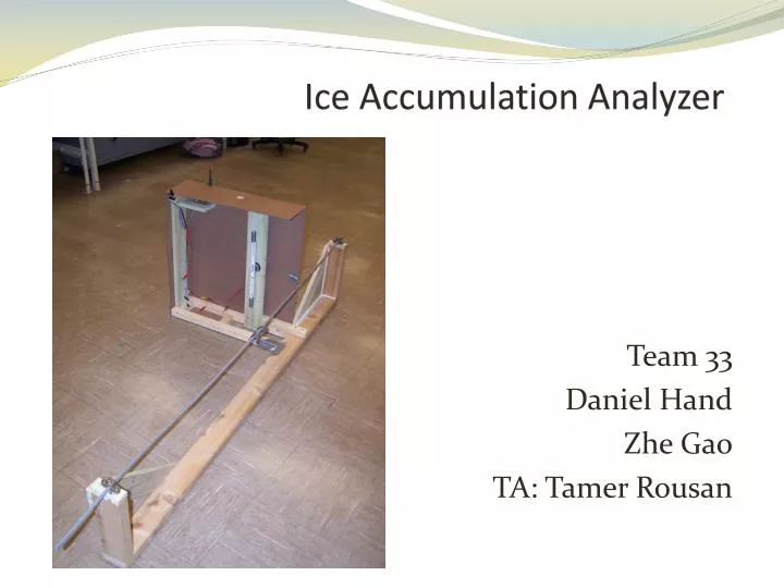 ice accumulation analyzer