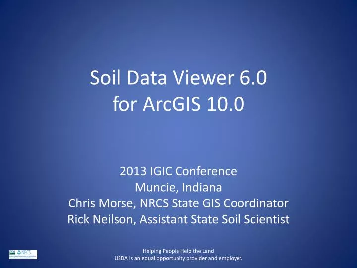 soil data viewer 6 0 for arcgis 10 0