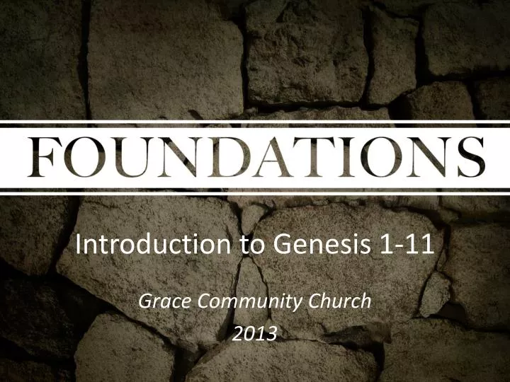 introduction to genesis 1 11