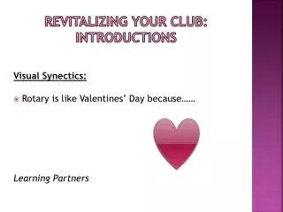 Revitalizing your Club: Introductions