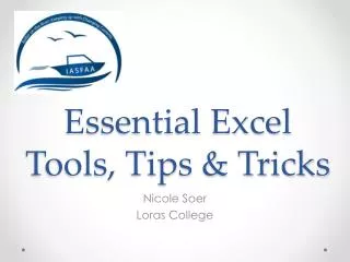 Essential Excel Tools, Tips &amp; Tricks