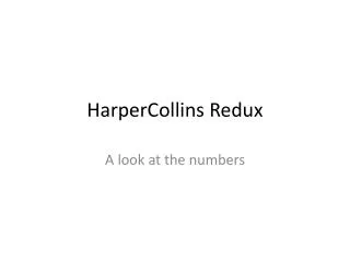 HarperCollins Redux