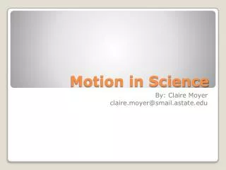 motion in science