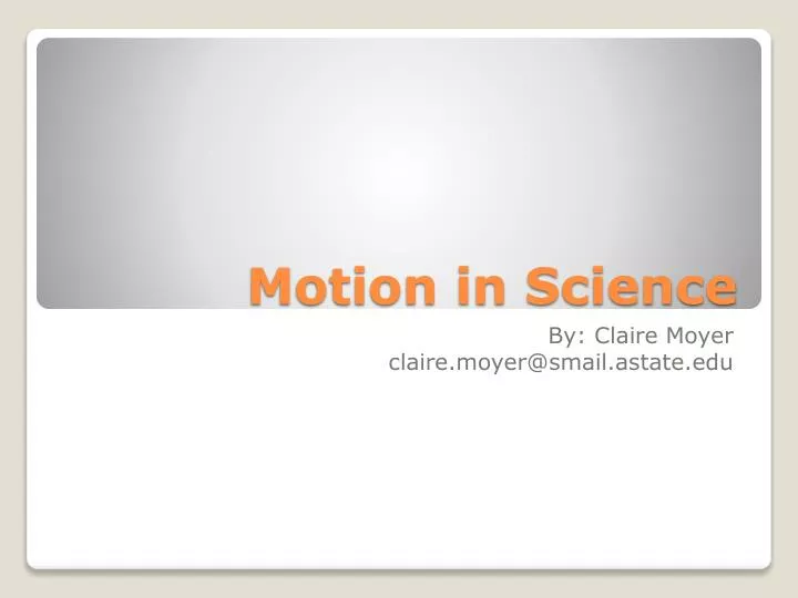motion in science