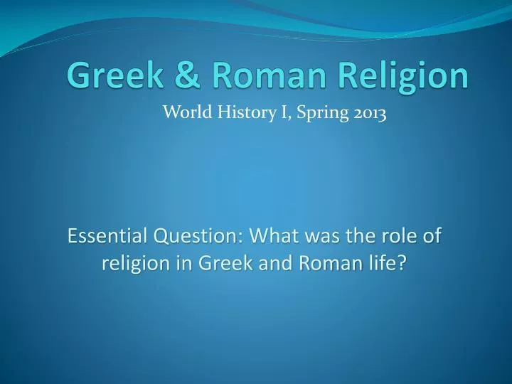 greek roman religion
