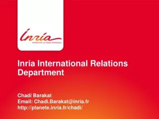 Inria International Relations Department