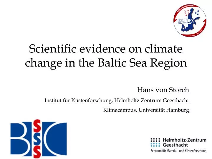 scientific evidence on climate change in the baltic sea region