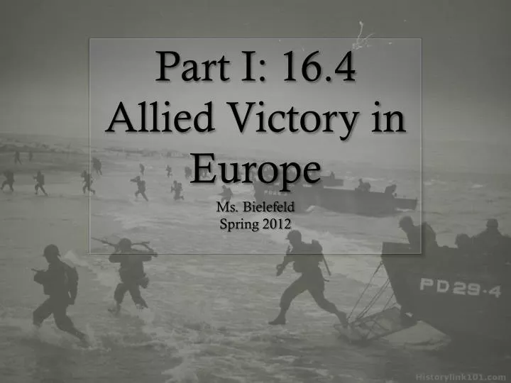 part i 16 4 allied victory in europe