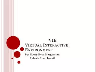 VIE Virtual Interactive Environment