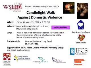 Candlelight Walk Against Domestic Violence