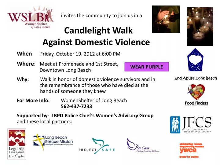 candlelight walk against domestic violence
