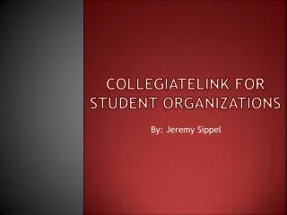 CollegiateLink for Student Organizations