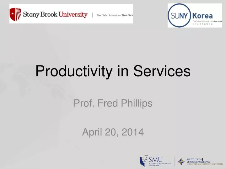 productivity in services