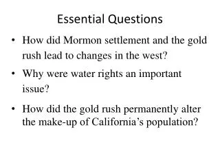 Essential Questions