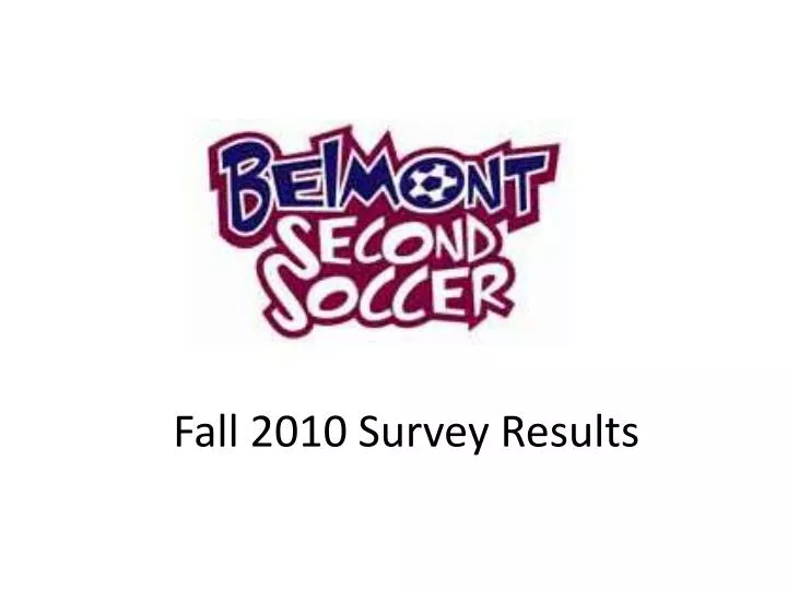 fall 2010 survey results