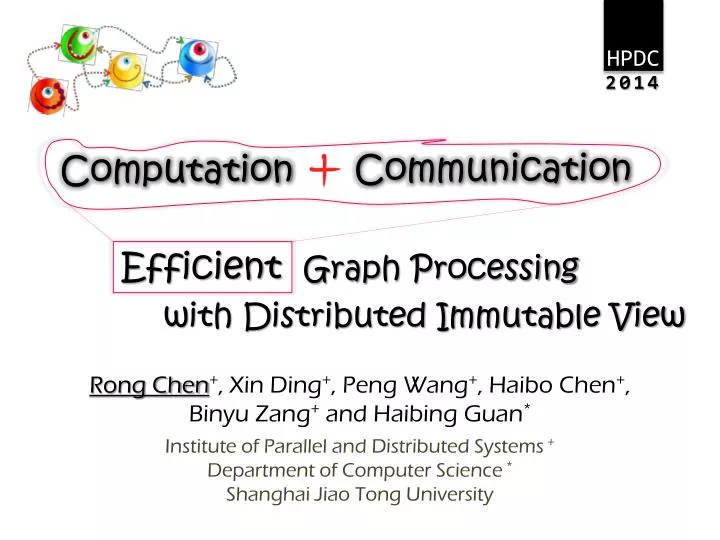 efficient graph processing with distributed immutable view