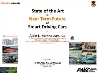 State of the Art &amp; Near Term Future of Smart Driving Cars by