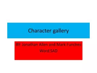 Character gallery